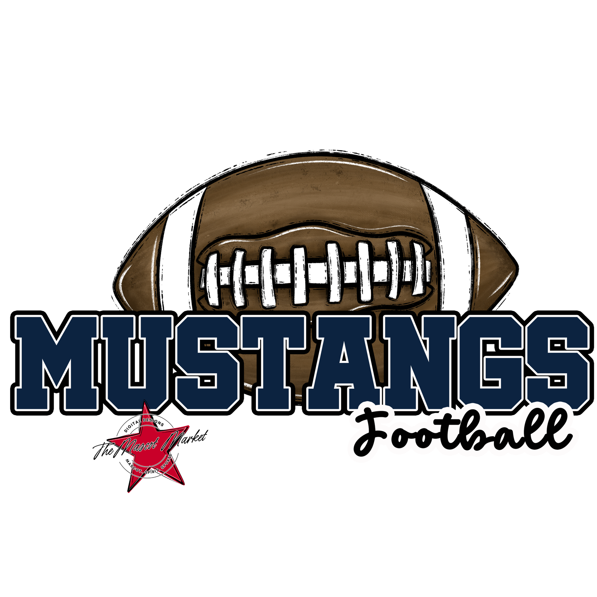 Mustangs Varsity Football-Navy