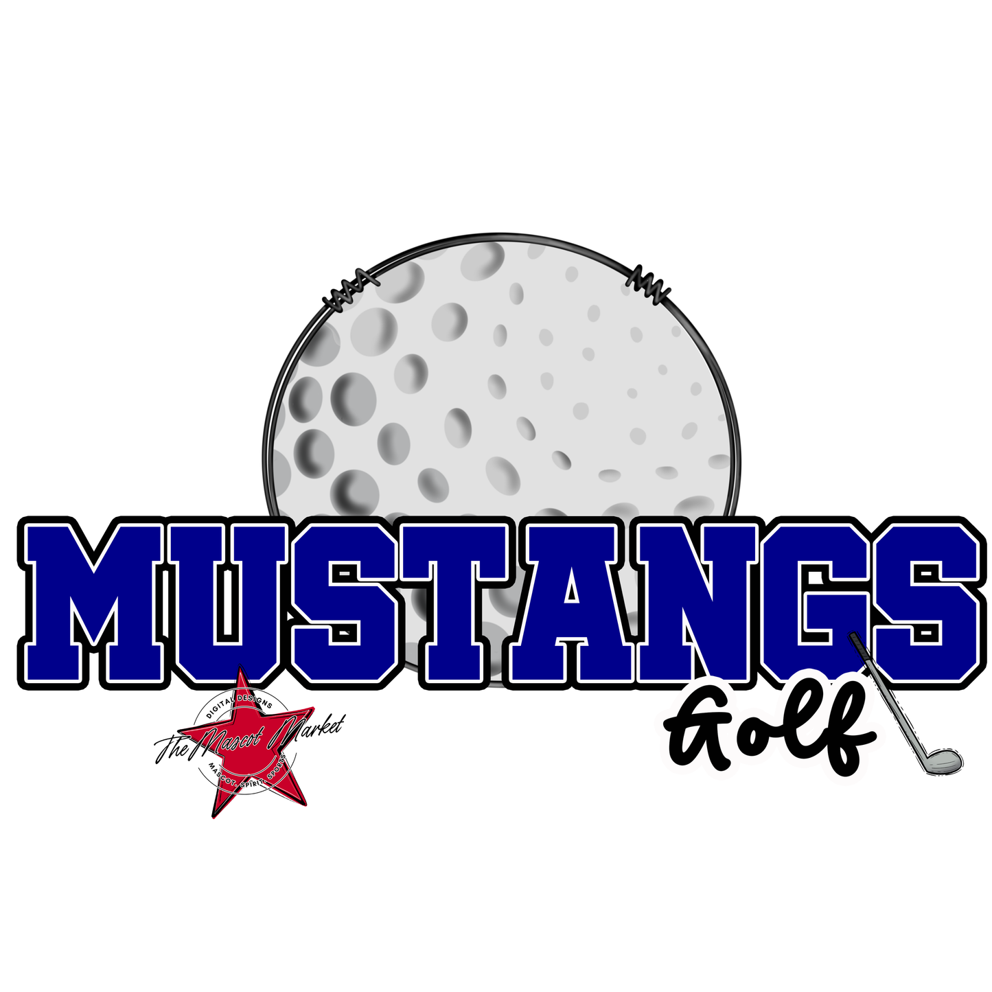 Mustangs Varsity Golf-Blue