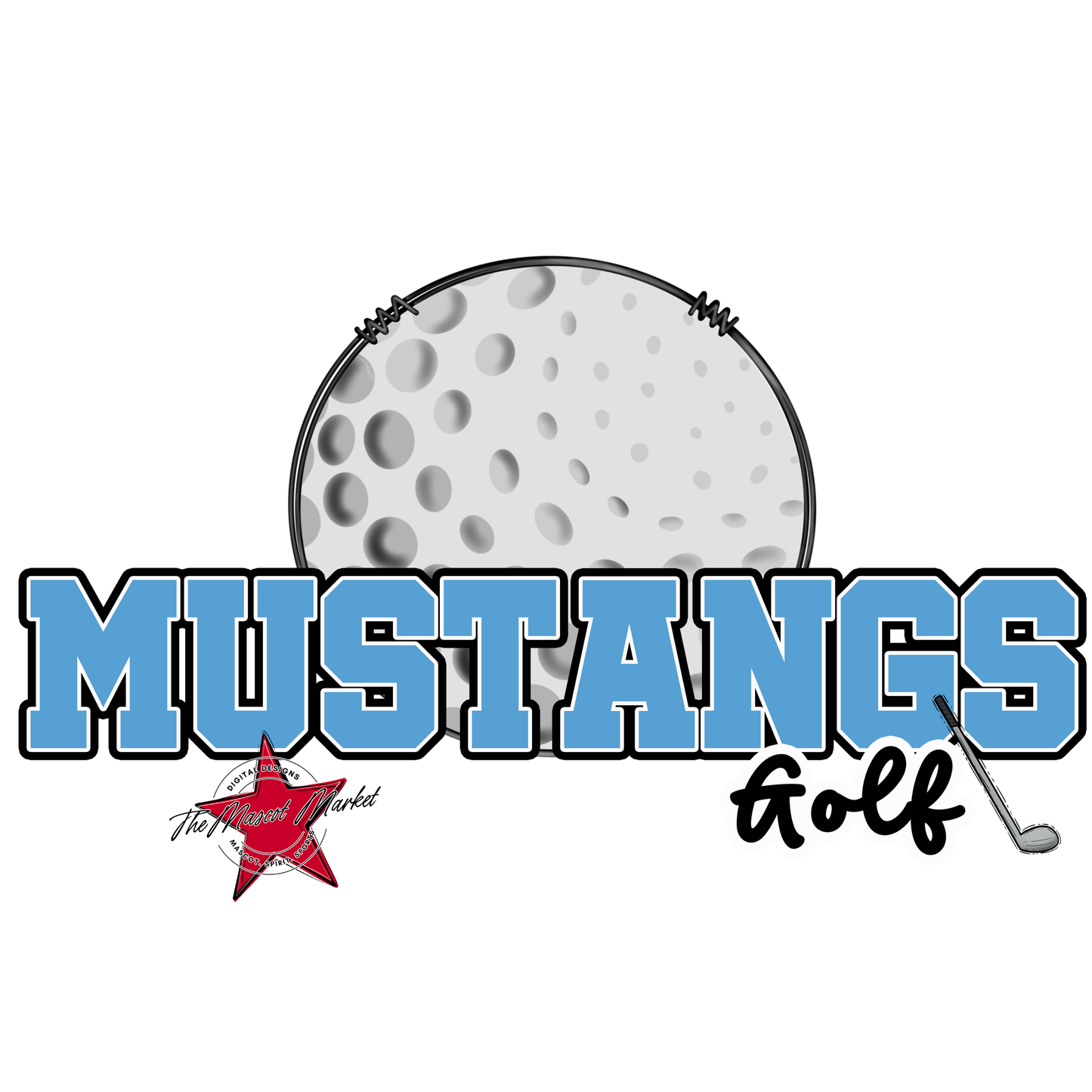 Mustangs Varsity Golf-Carolina Blue