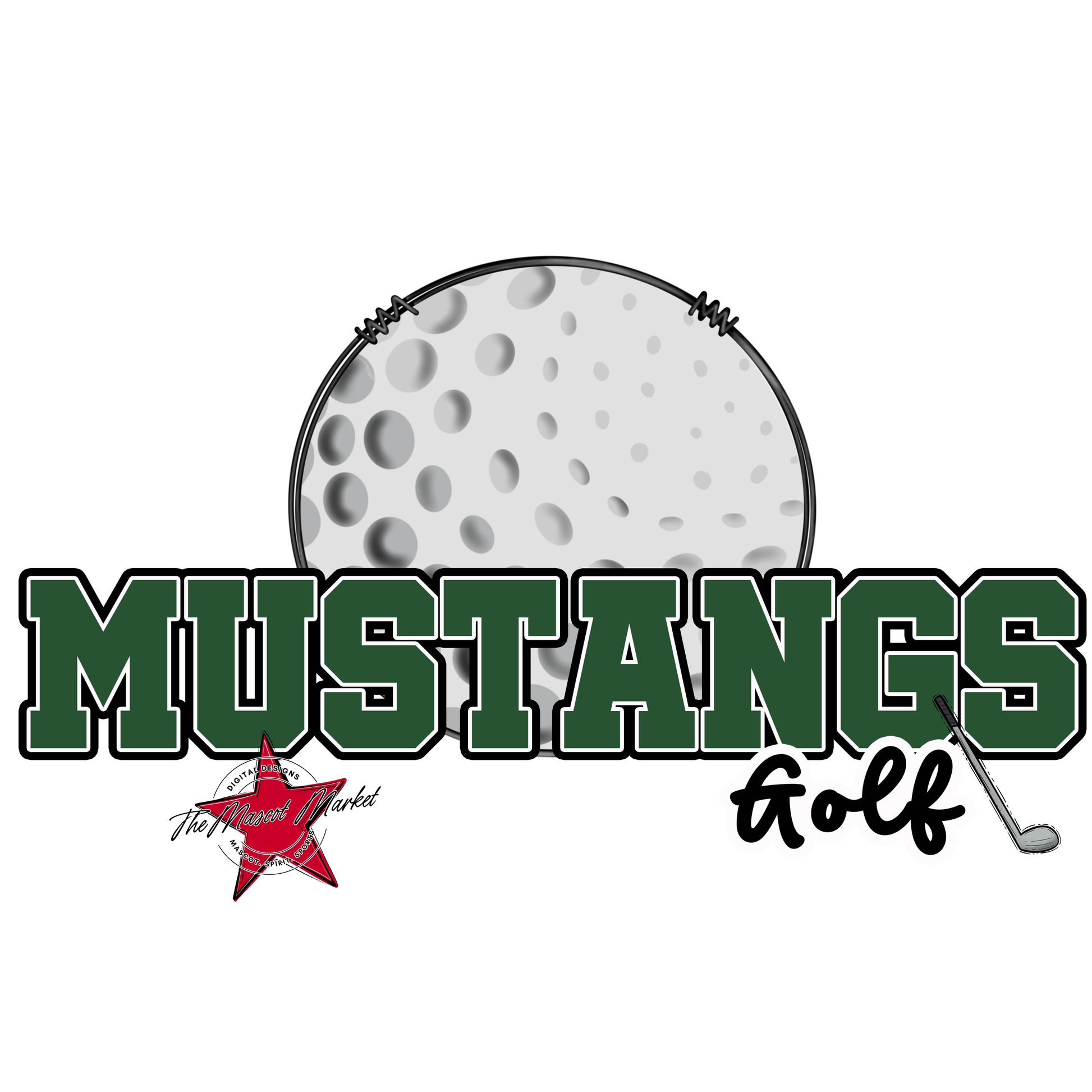 Mustangs Varsity Golf-Green
