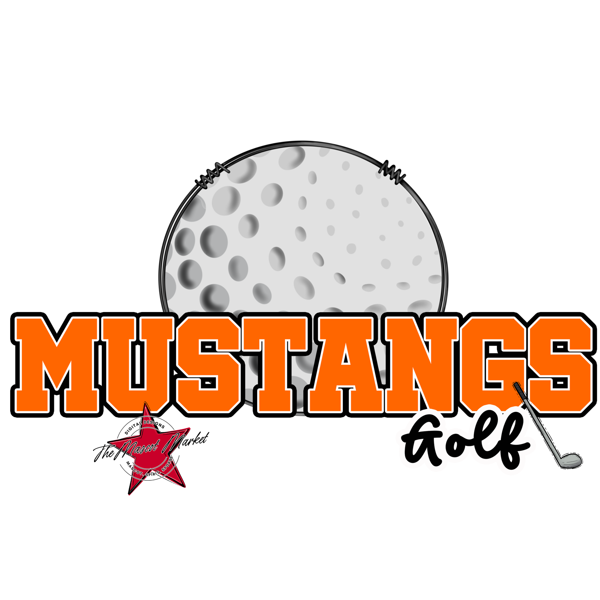 Mustangs Varsity Golf-Orange