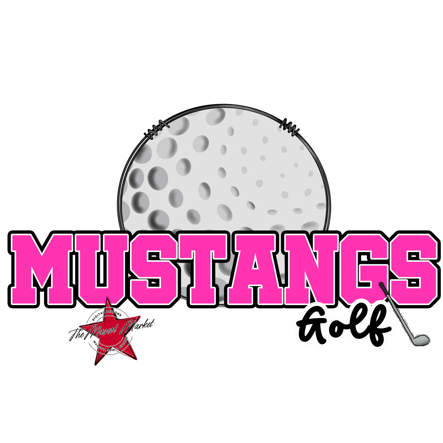Mustangs Varsity Golf-Pink