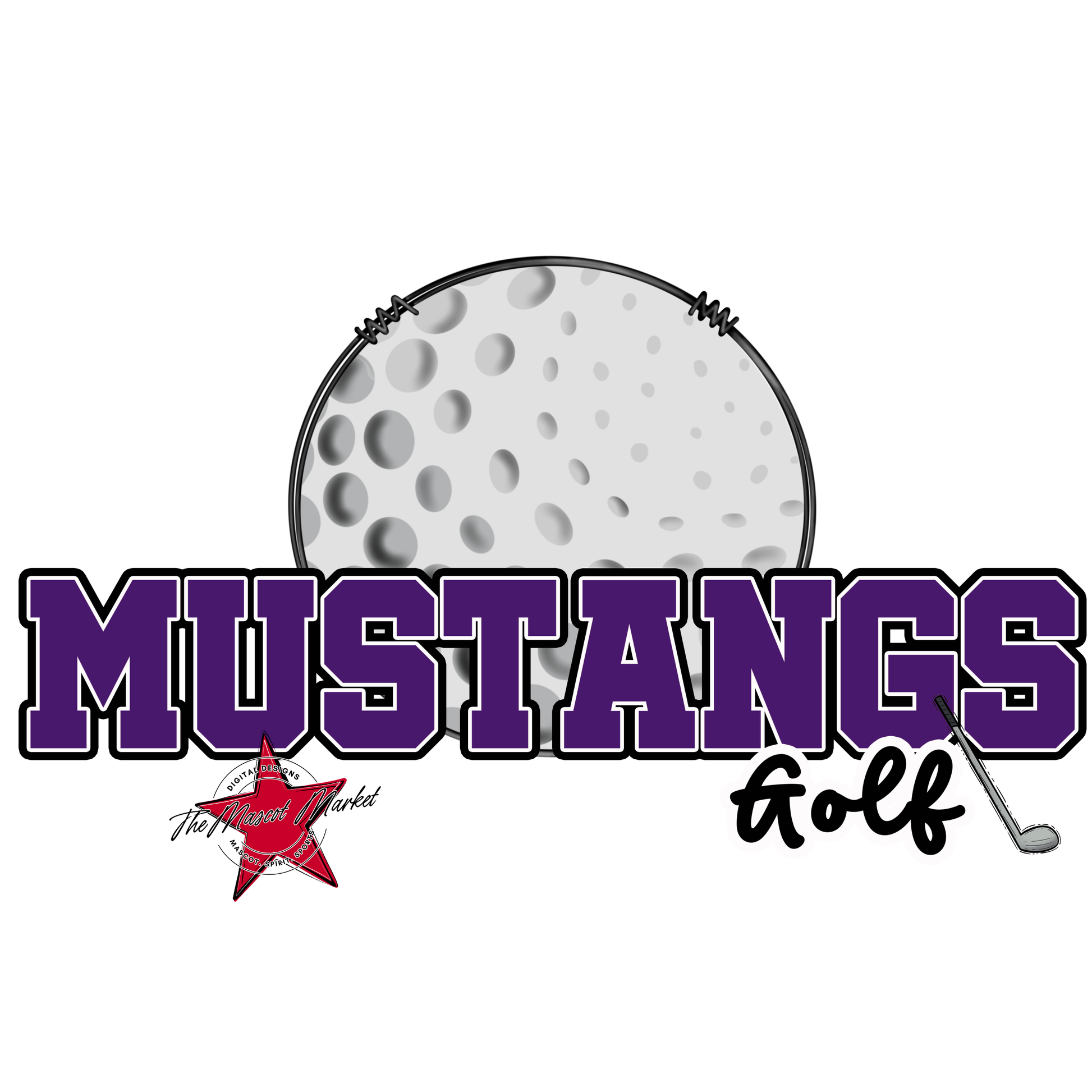 Mustangs Varsity Golf-Purple