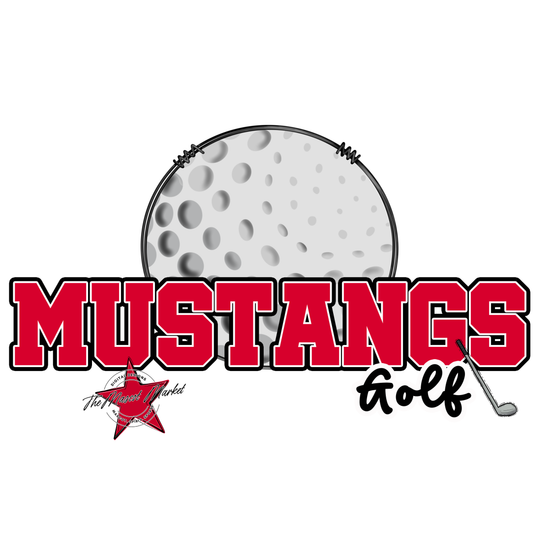 Mustangs Varsity Golf-Red