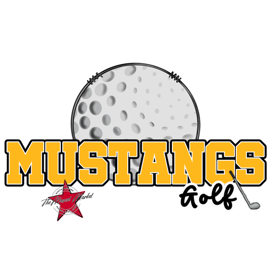 Mustangs Varsity Golf-Yellow