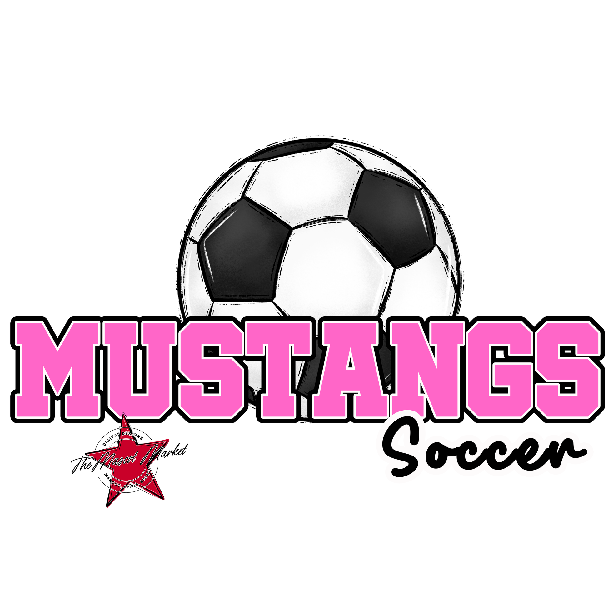 Mustangs Varsity Soccer-Baby Pink