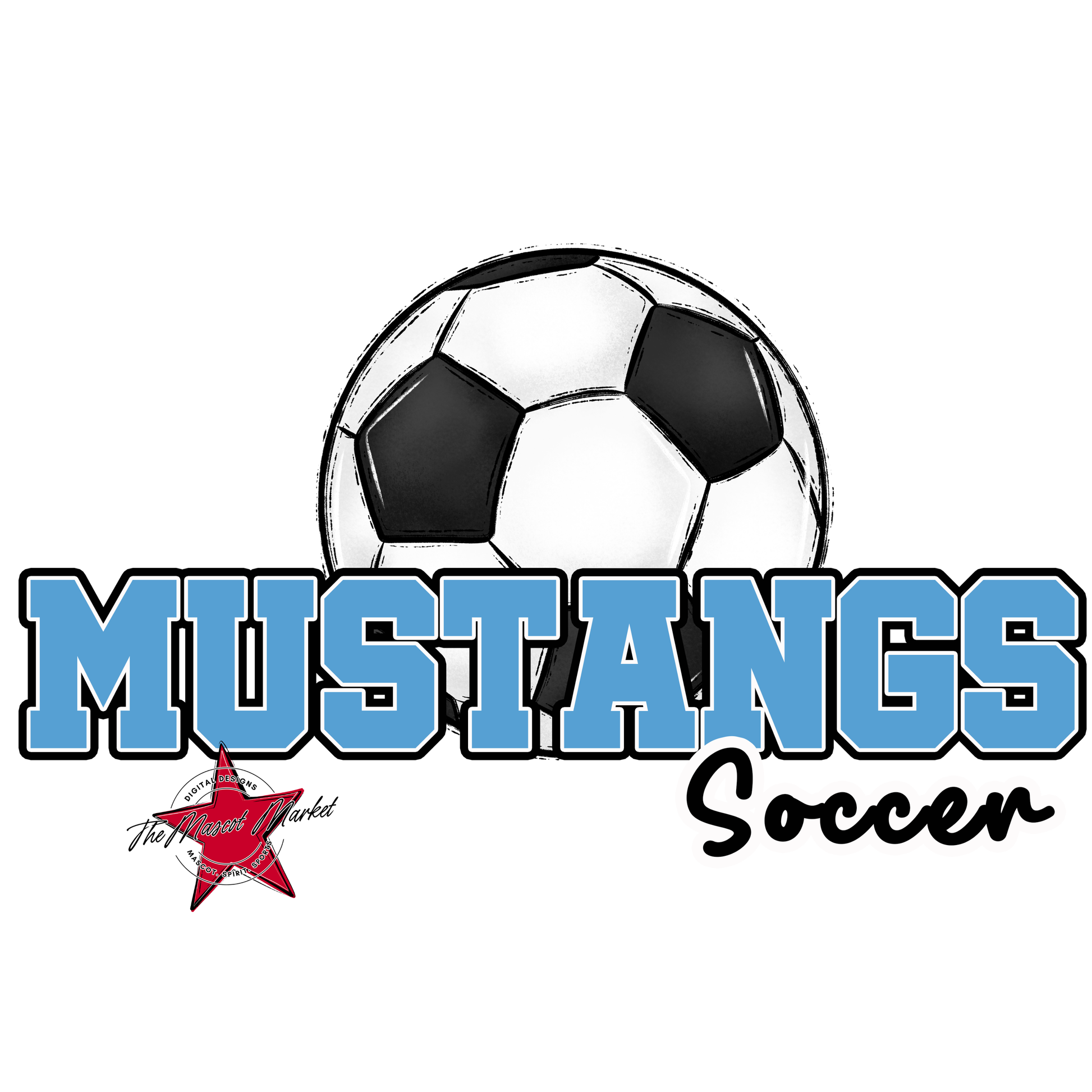 Mustangs Varsity Soccer-Carolina Blue