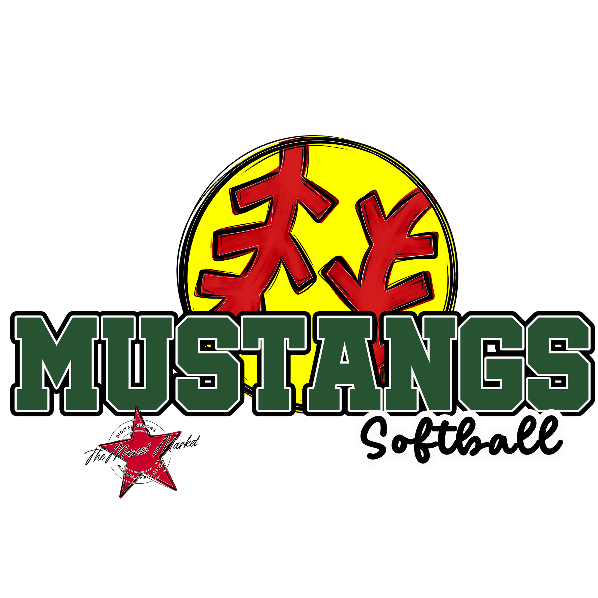 Mustangs Varsity Softball-Green