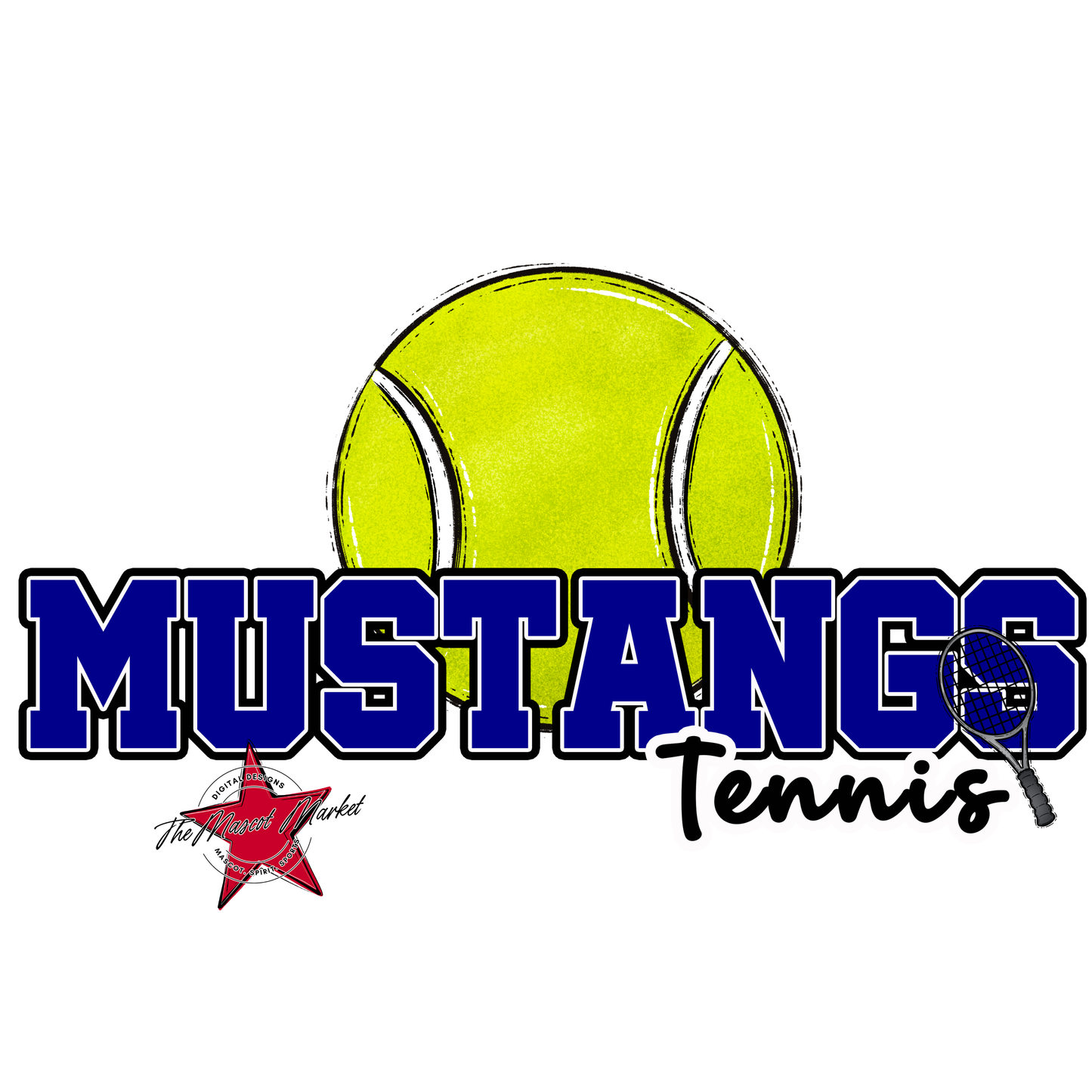 Mustangs Varsity Tennis-Blue