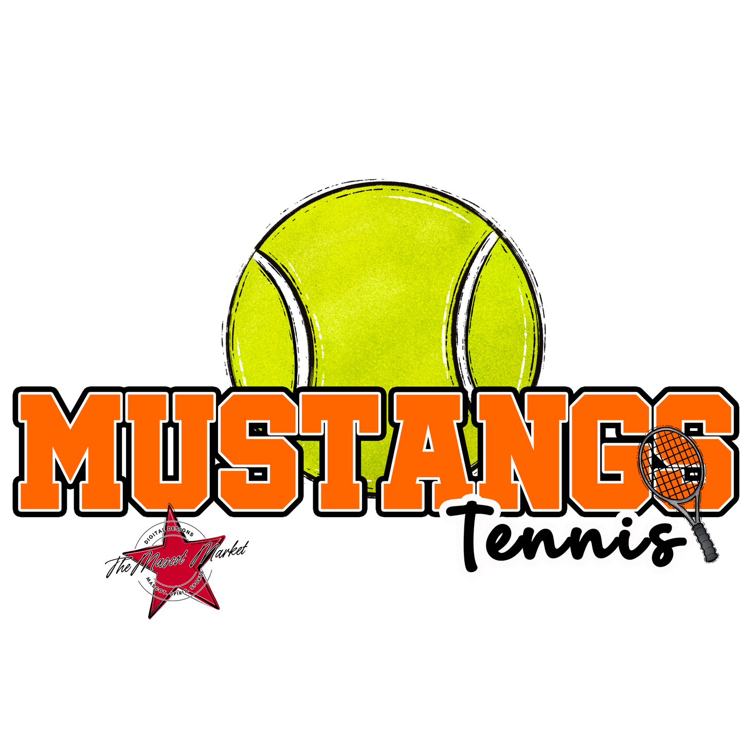 Mustangs Varsity Tennis-Orange
