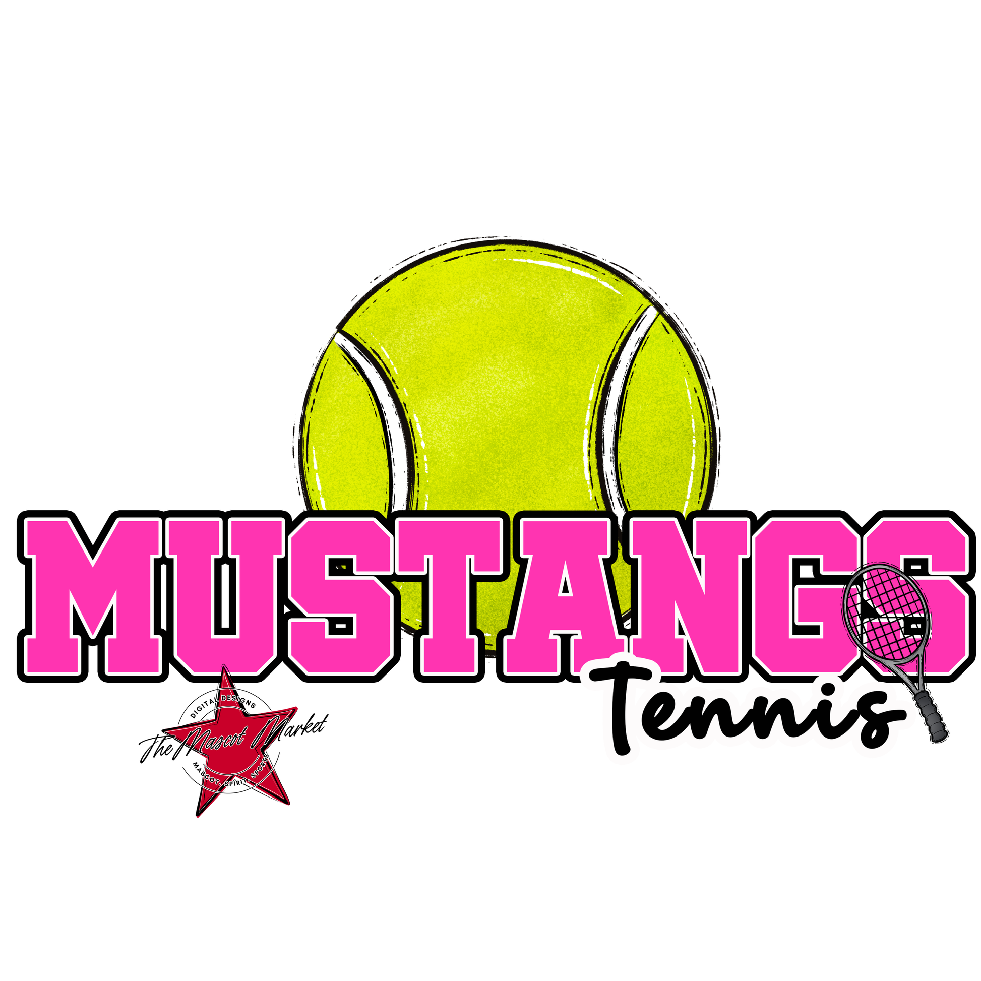 Mustangs Varsity Tennis-Pink