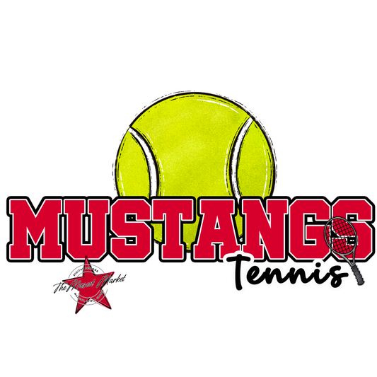 Mustangs Varsity Tennis-Red