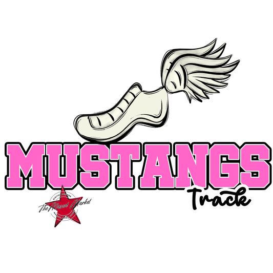 Mustangs Varsity Track-Baby Pink