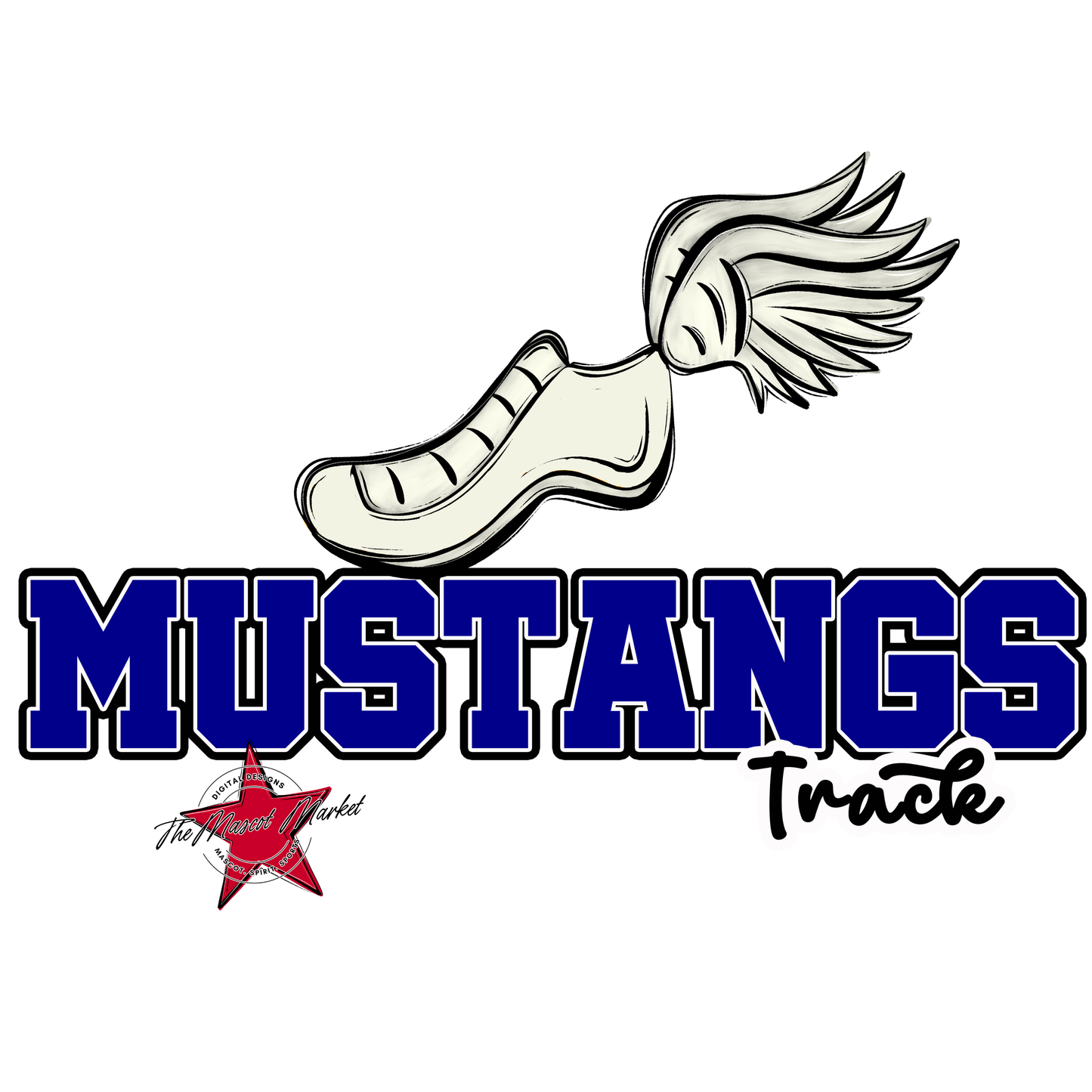 Mustangs Varsity Track-Blue