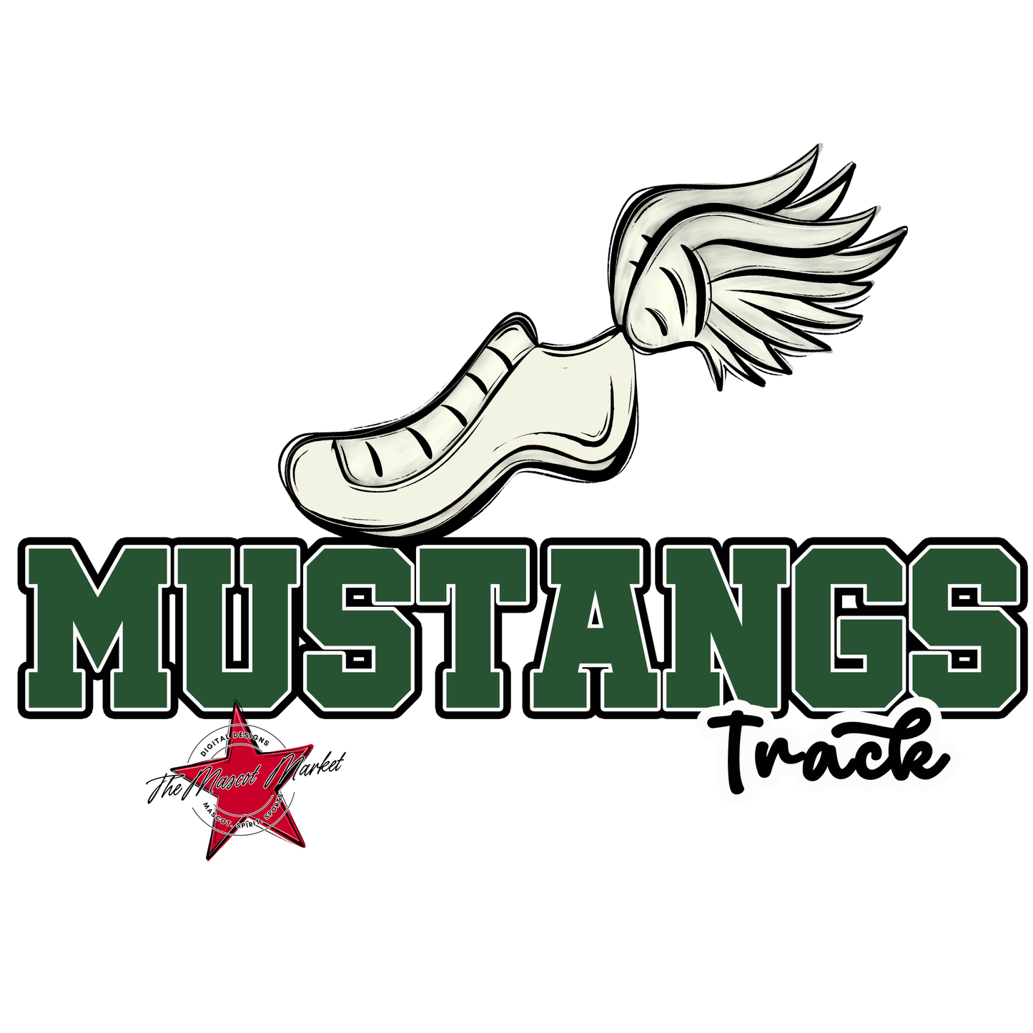 Mustangs Varsity Track-Green