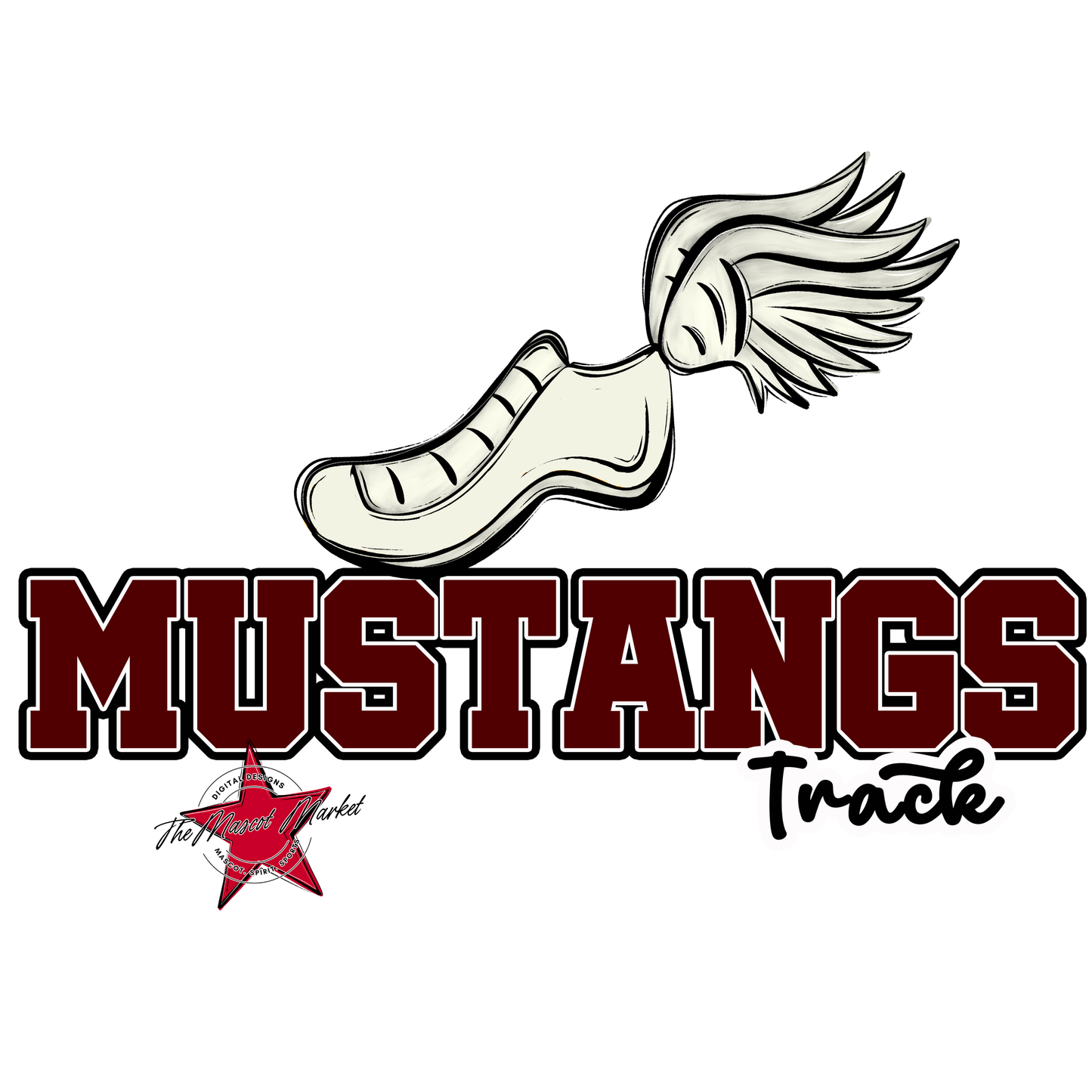 Mustangs Varsity Track-Maroon