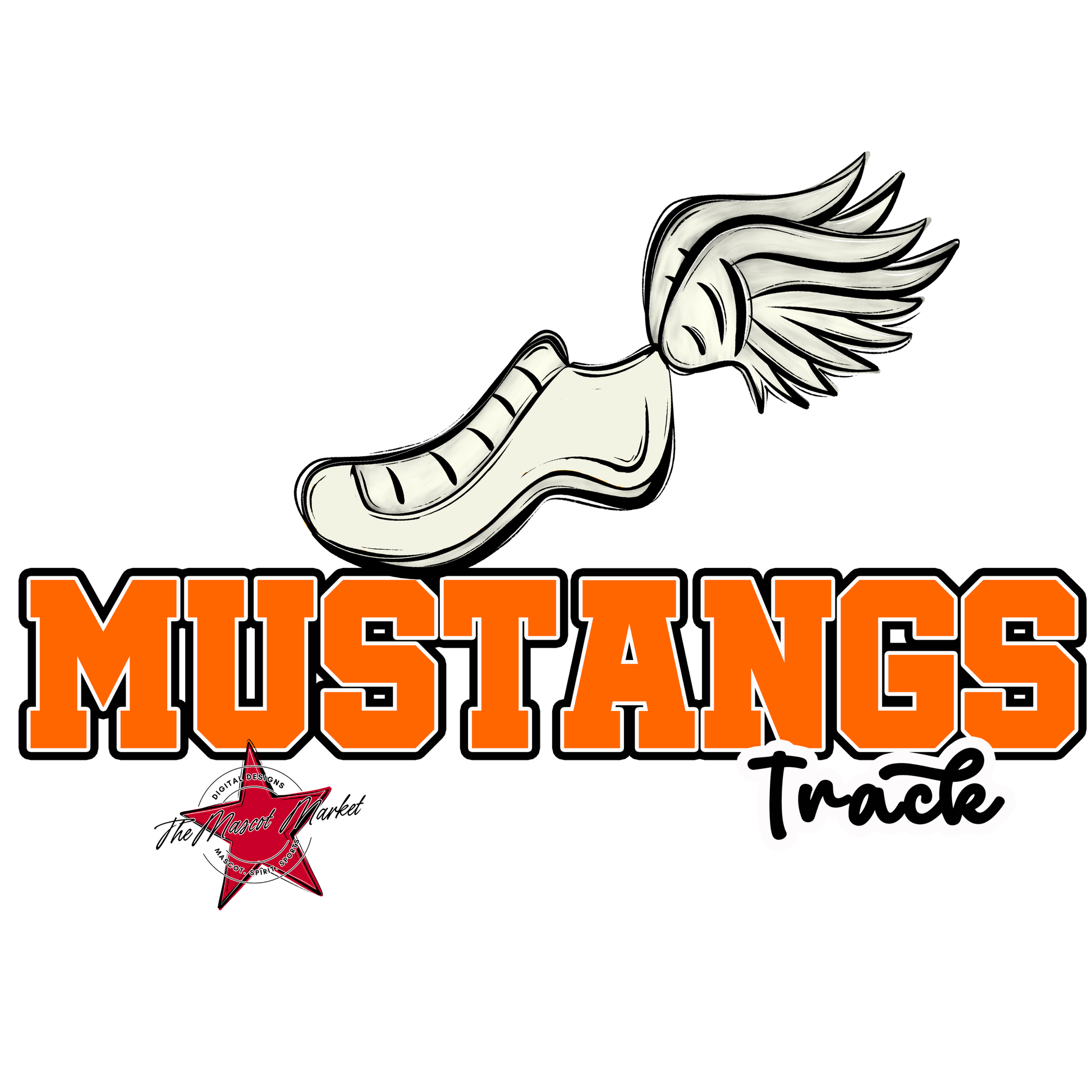 Mustangs Varsity Track-Orange