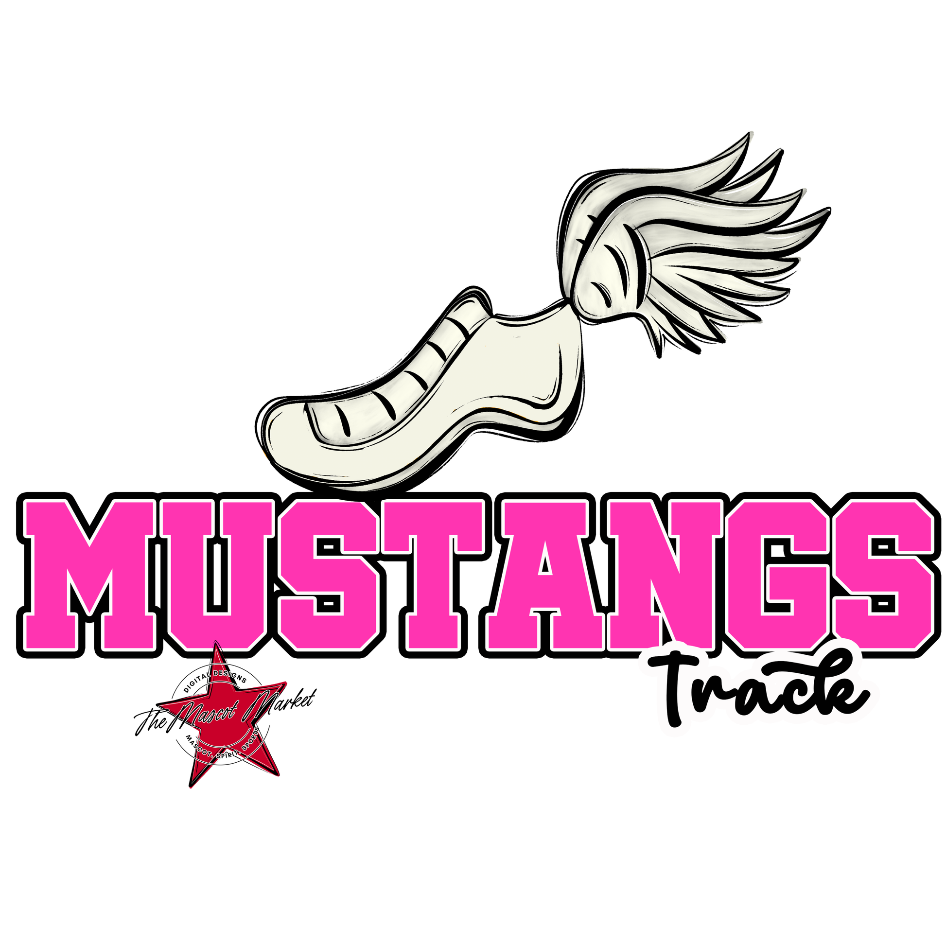 Mustangs Varsity Track-Pink