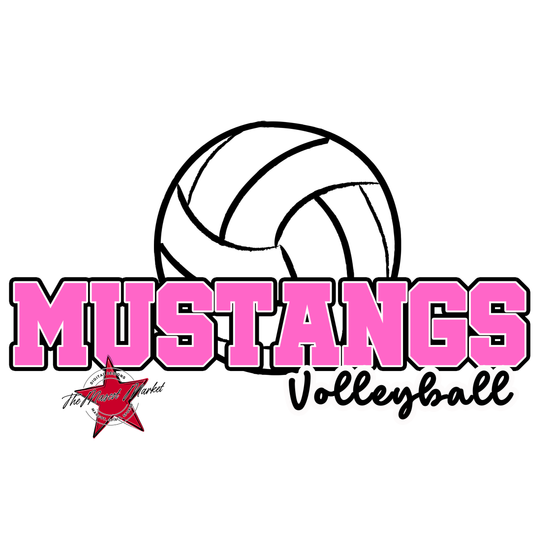 Mustangs Varsity Volleyball-Baby Pink