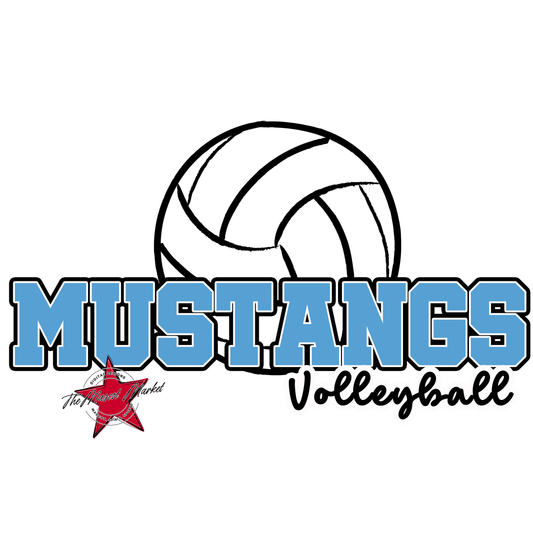 Mustangs Varsity Volleyball-Carolina Blue