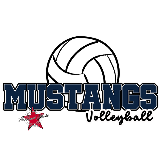 Mustangs Varsity Volleyball-Navy
