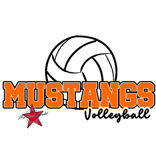 Mustangs Varsity Volleyball-Orange