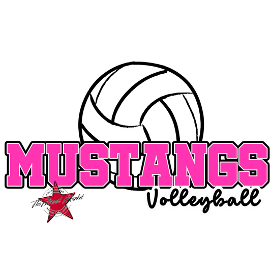 Mustangs Varsity Volleyball-Pink