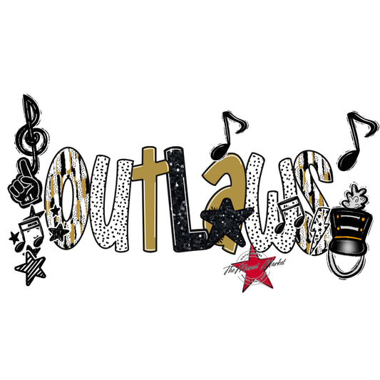 Outlaws Band Scrape-Gold