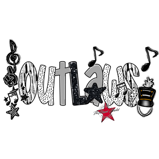 Outlaws Band Scrape-Grey