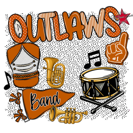 Outlaws Band Spirit-Burnt Orange