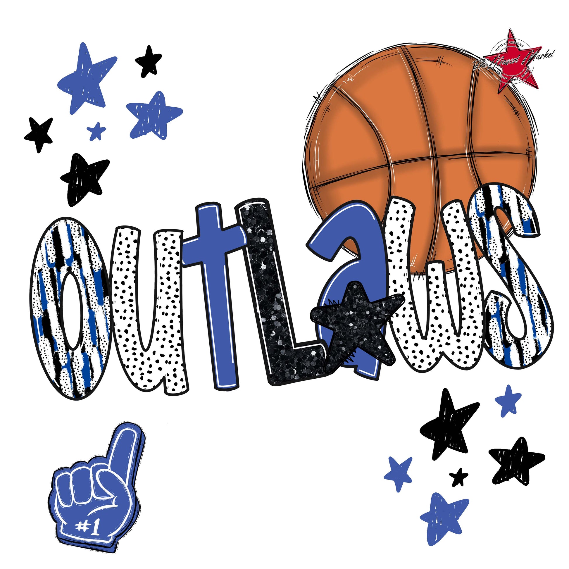 Outlaws Basketball Scrape-Navy
