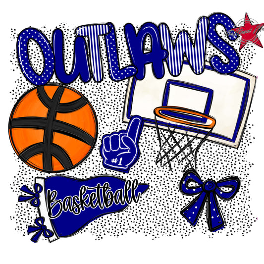 Outlaws Basketball Spirit-Blue