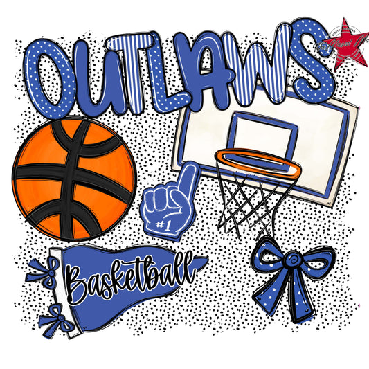 Outlaws Basketball Spirit-Off Blue