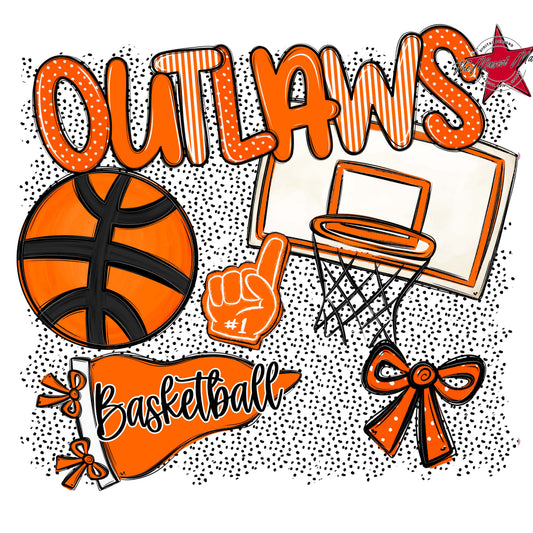 Outlaws Basketball Spirit-Orange