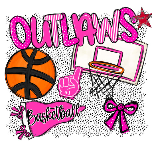 Outlaws Basketball Spirit-Pink