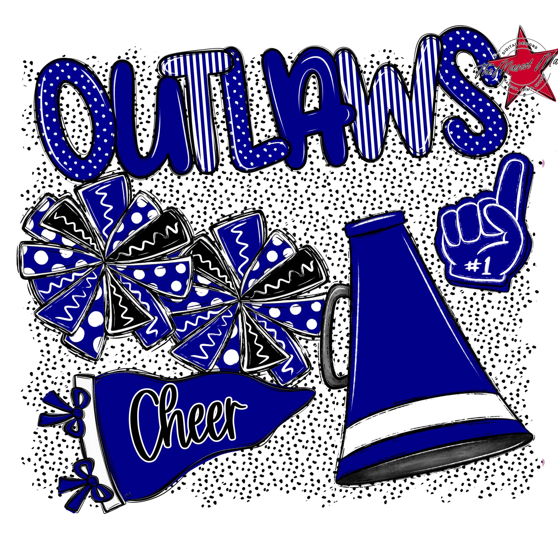 Outlaws Cheer Spirit-Blue