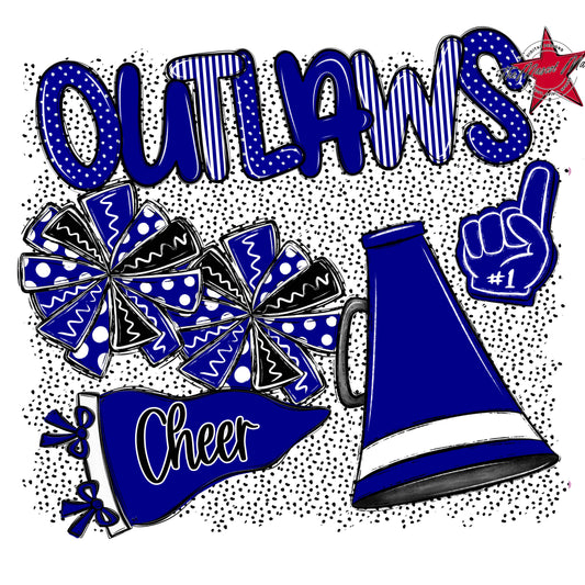 Outlaws Cheer Spirit-Blue