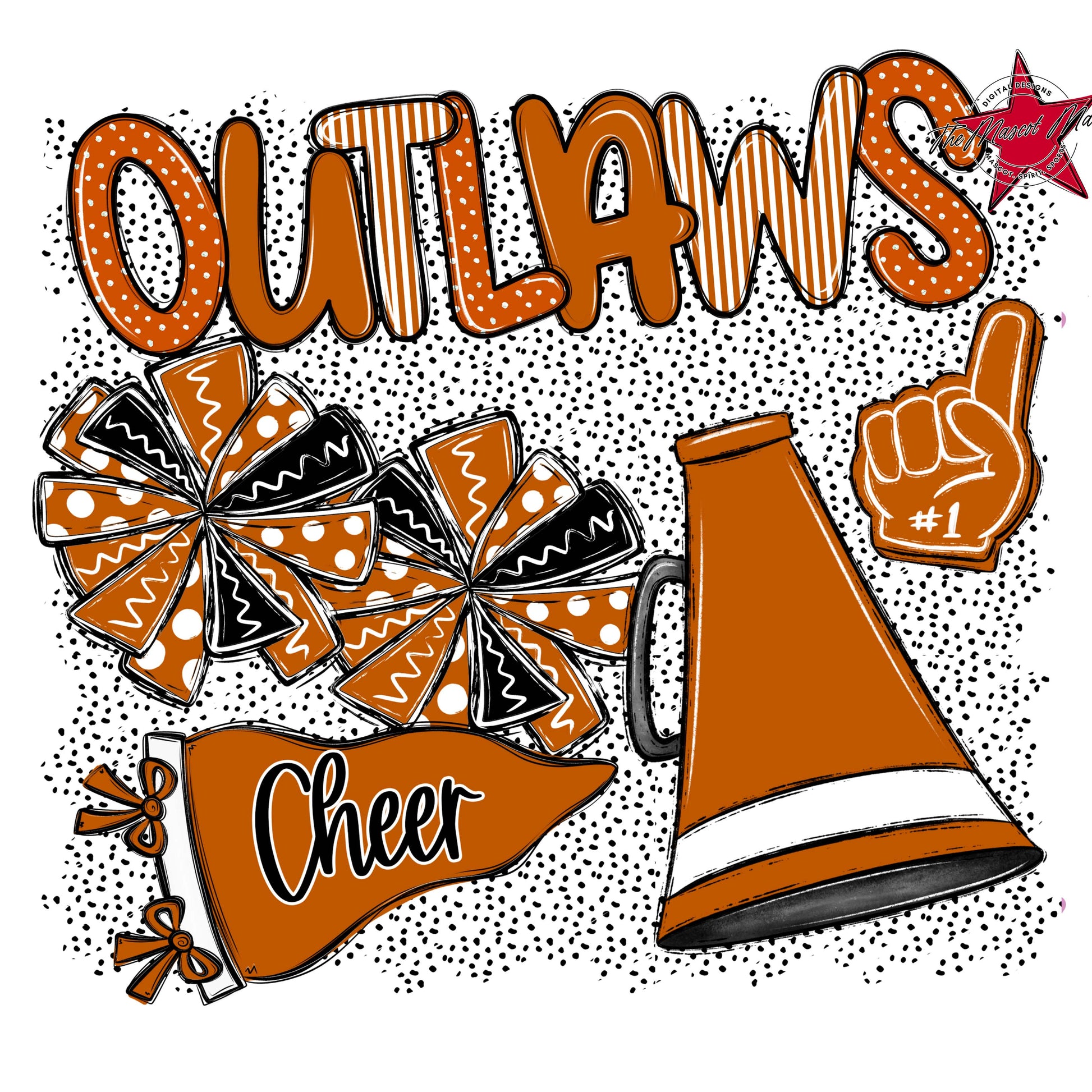 Outlaws Cheer Spirit-Burnt Orange