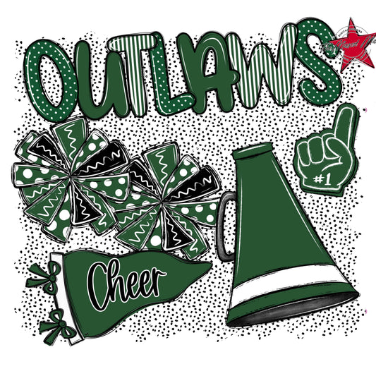 Outlaws Cheer Spirit-Green
