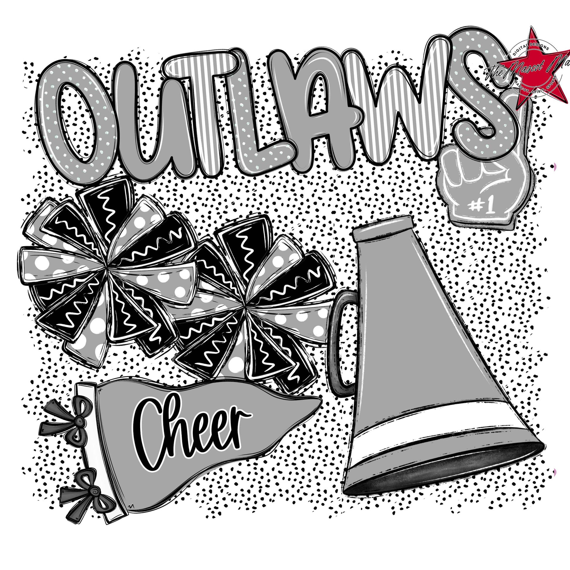 Outlaws Cheer Spirit-Grey