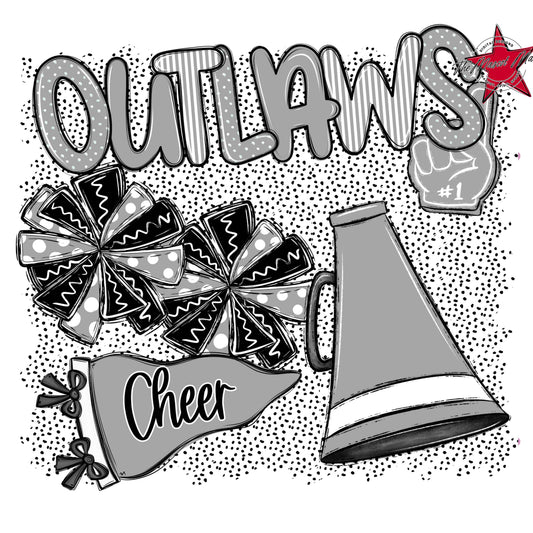 Outlaws Cheer Spirit-Grey