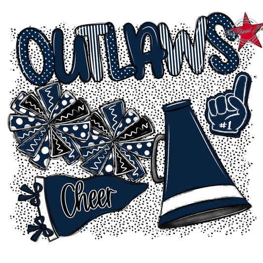 Outlaws Cheer Spirit-Navy