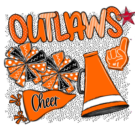 Outlaws Cheer Spirit-Orange