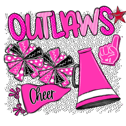 Outlaws Cheer Spirit-Pink