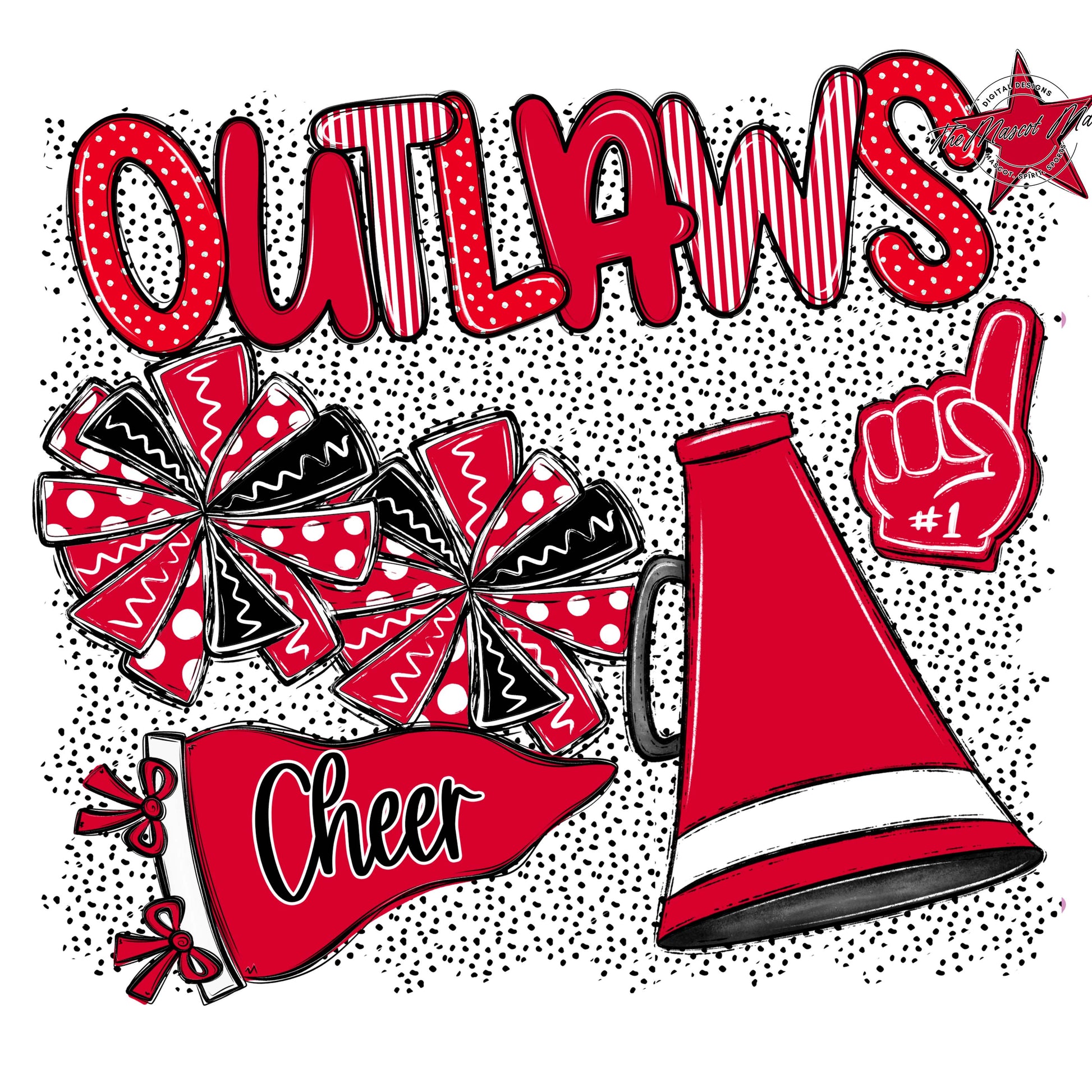 Outlaws Cheer Spirit-Red