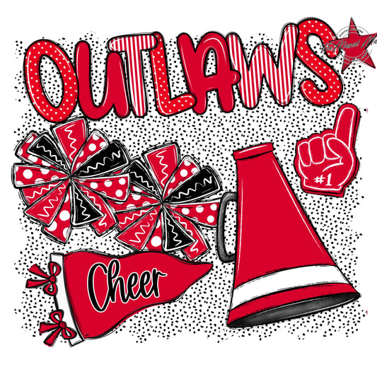 Outlaws Cheer Spirit-Red