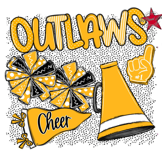 Outlaws Cheer Spirit-Yellow
