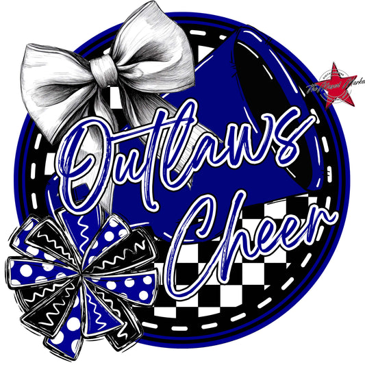 Outlaws Circle Cheer Frame-Blue