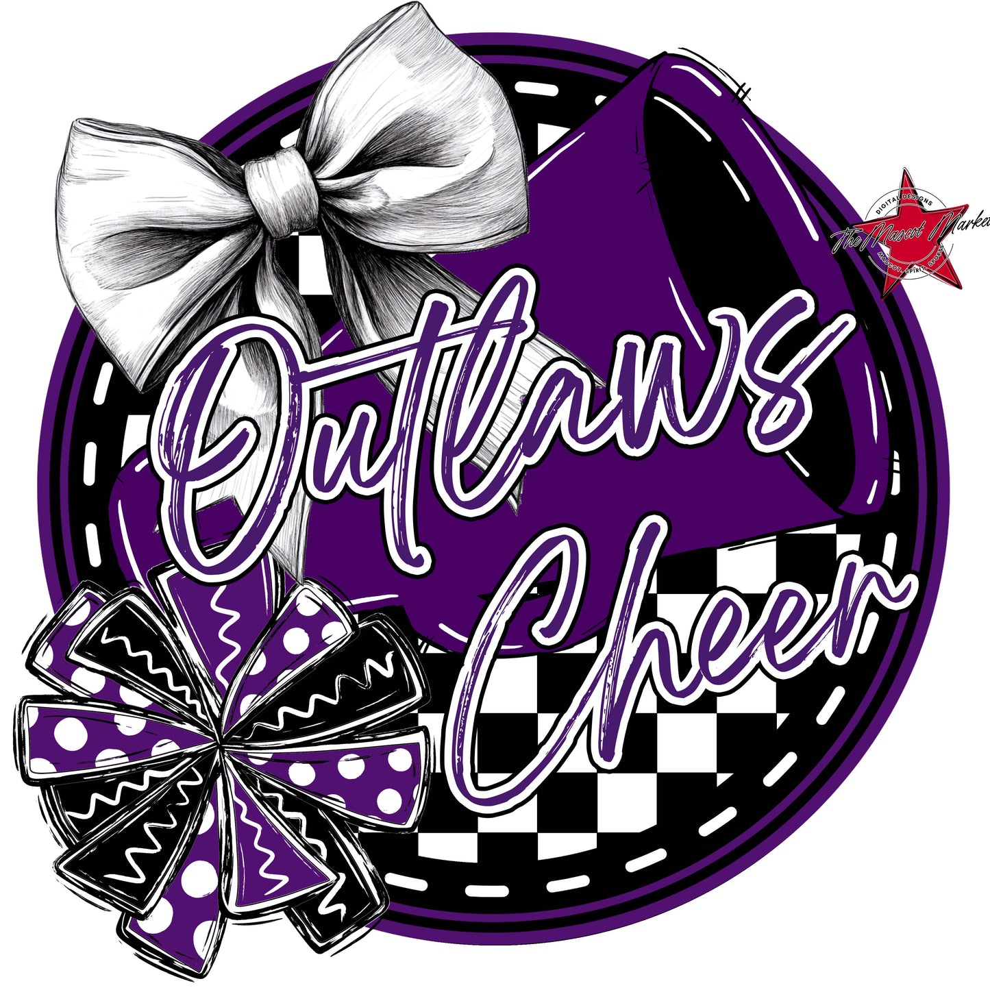 Outlaws Circle Cheer Frame-Purple
