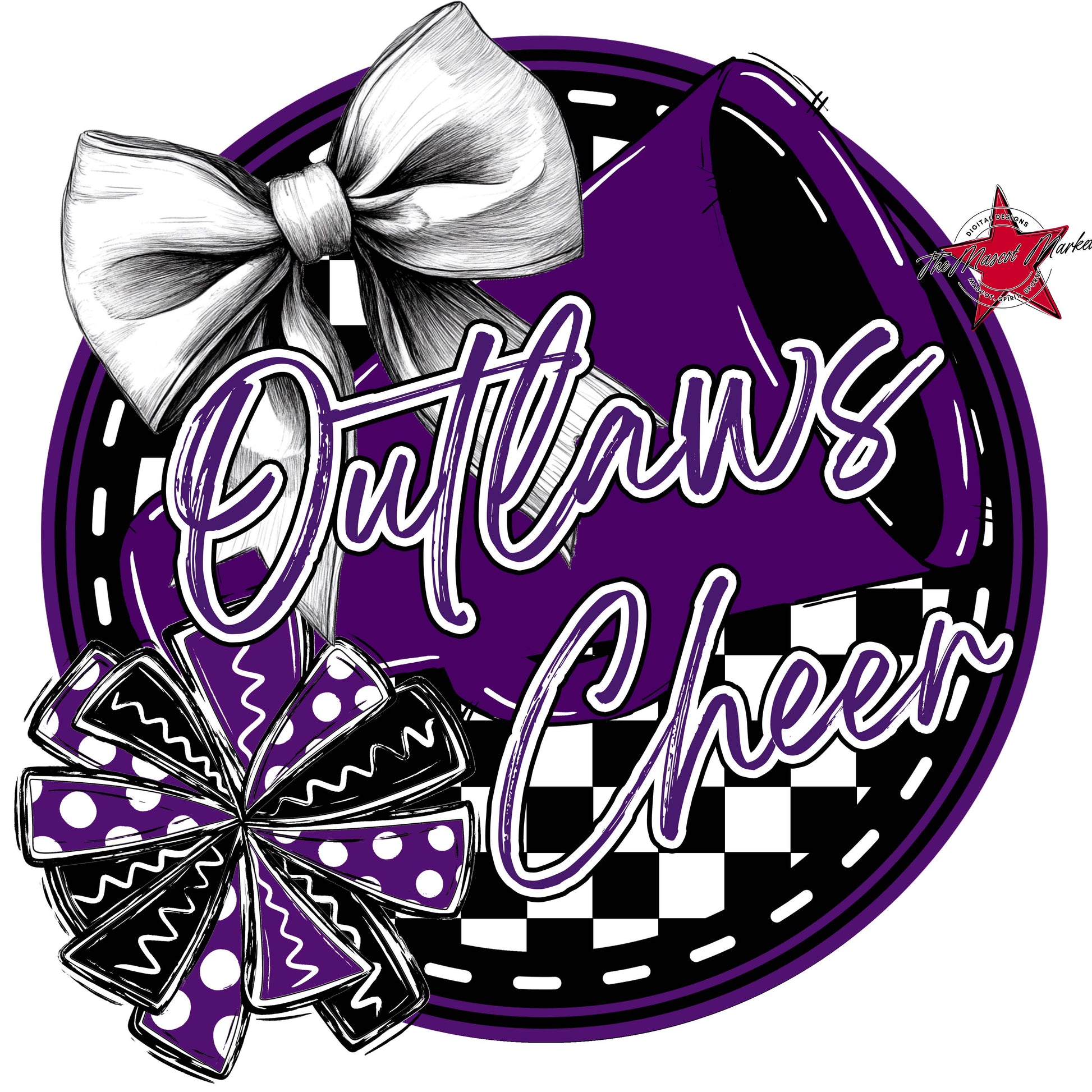Outlaws Circle Cheer Frame-Purple
